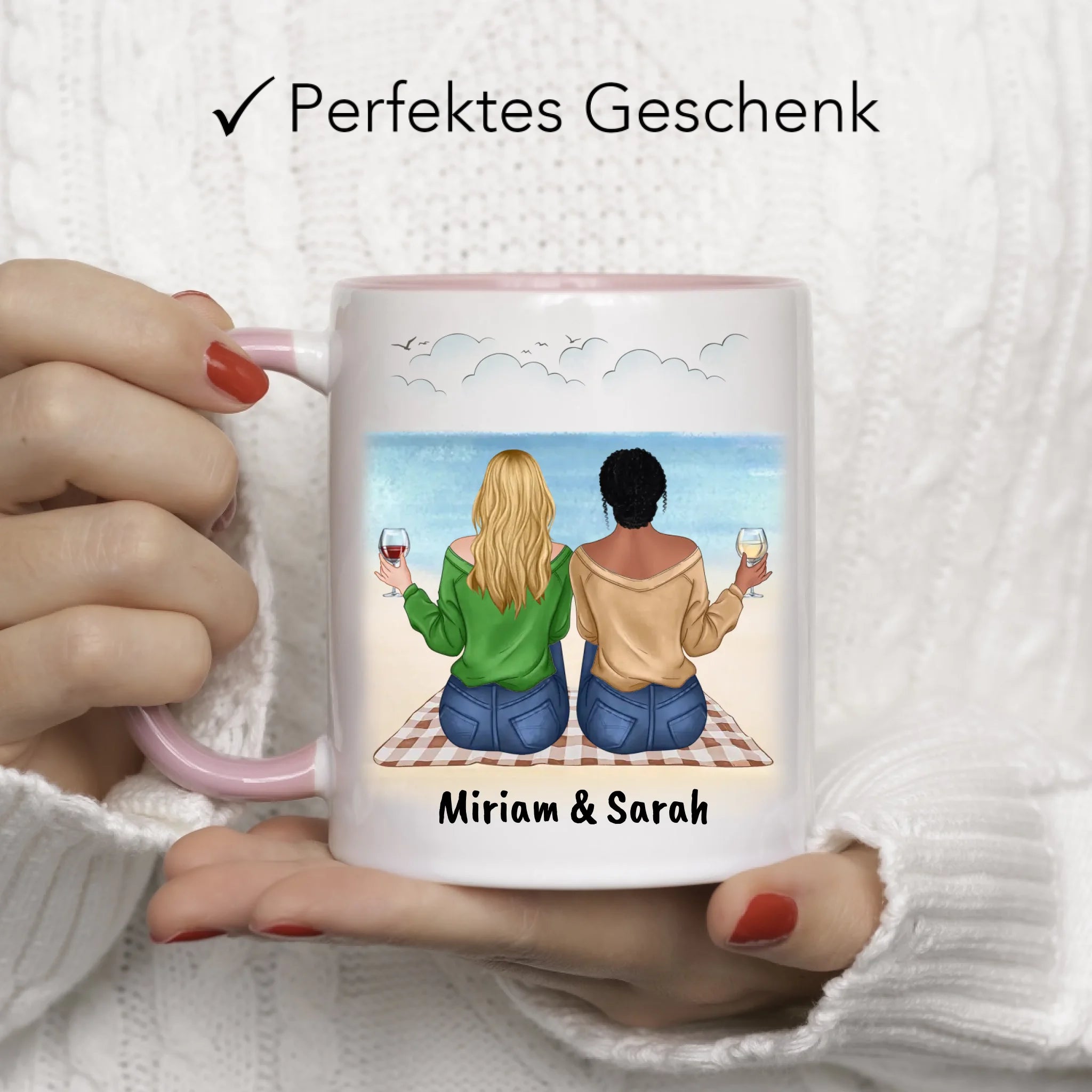 Tasse Beste Freundin Freundschaftstasse personalisiertes Geschenk Best Friends BFF Schwester mit Namen Weihnachten Geburtstag