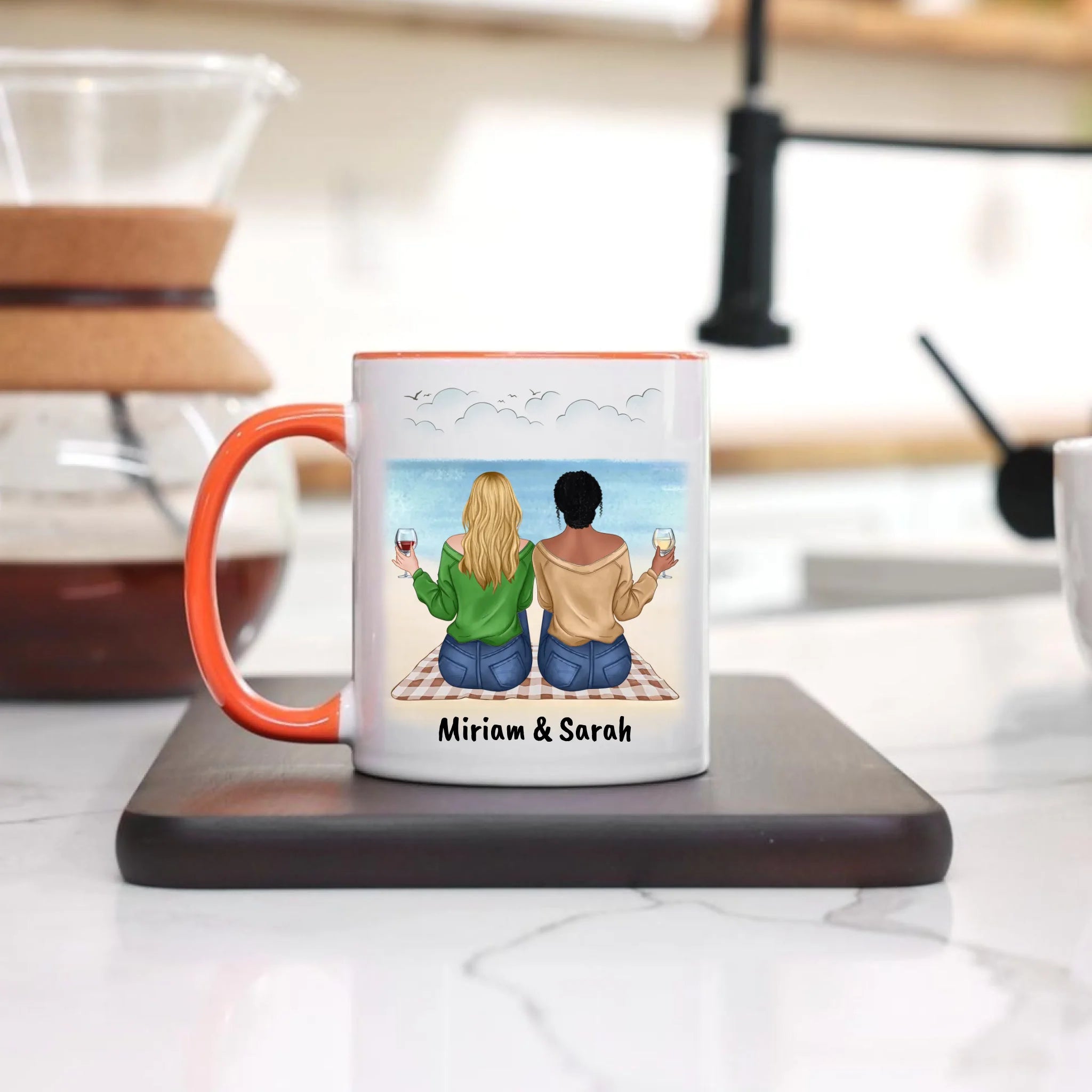 Tasse Beste Freundin Freundschaftstasse personalisiertes Geschenk Best Friends BFF Schwester mit Namen Weihnachten Geburtstag