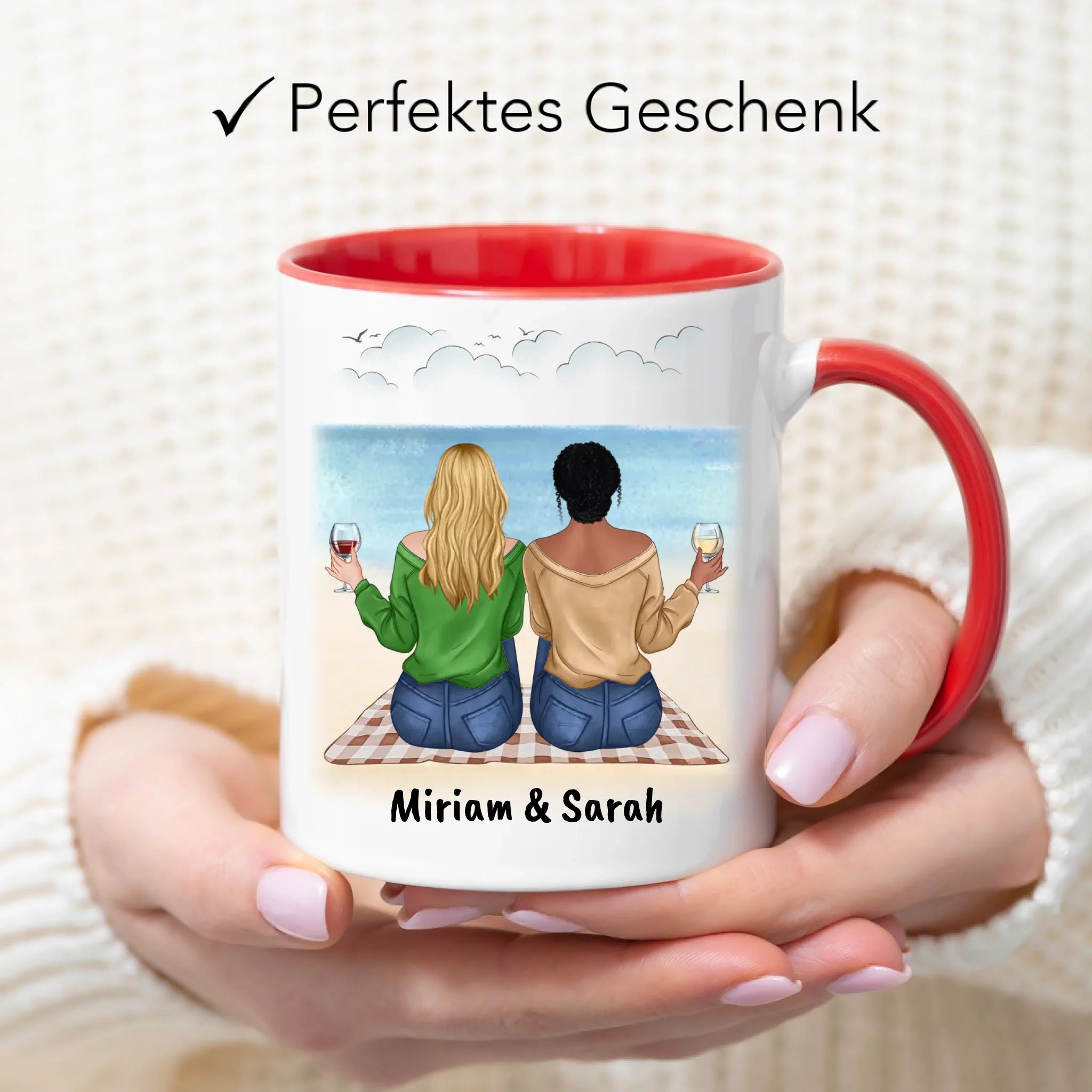 Tasse Beste Freundin Freundschaftstasse personalisiertes Geschenk Best Friends BFF Schwester mit Namen Weihnachten Geburtstag