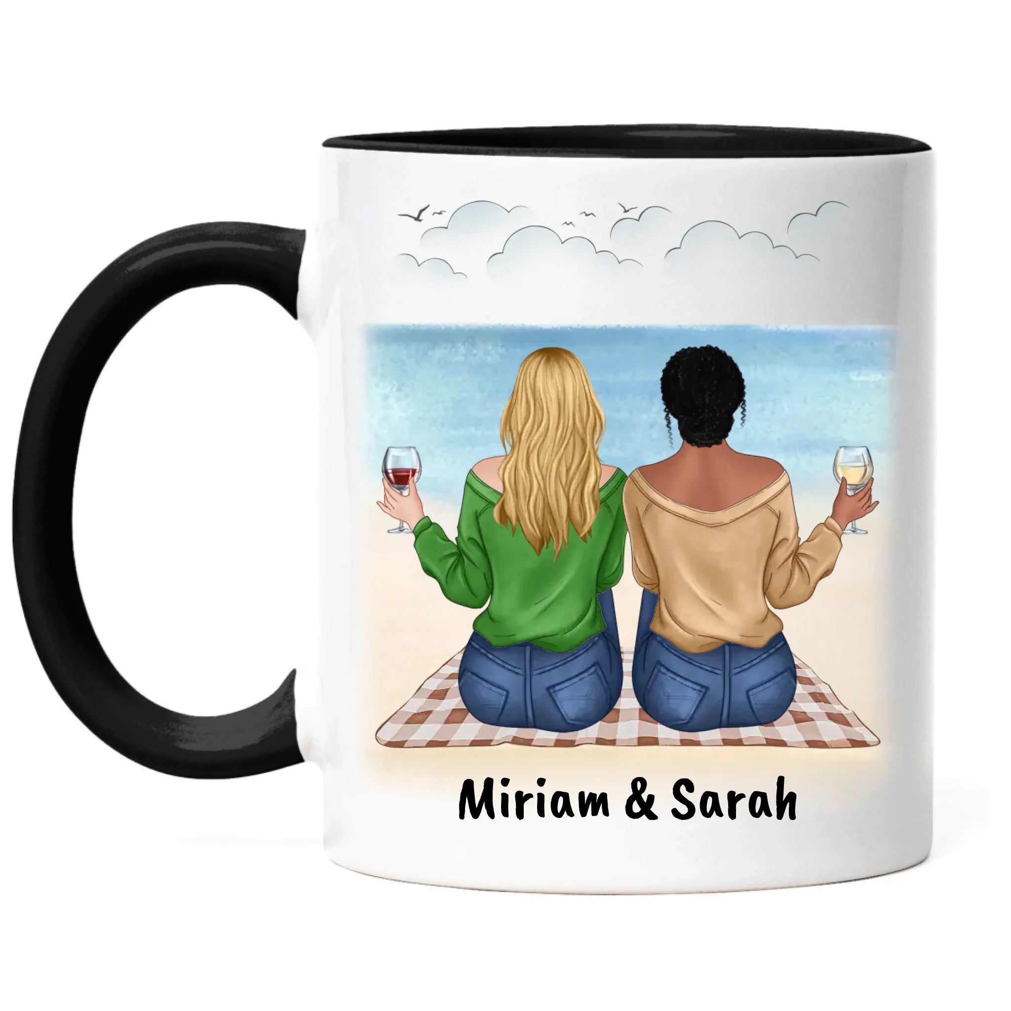 Tasse Beste Freundin Freundschaftstasse personalisiertes Geschenk Best Friends BFF Schwester mit Namen Weihnachten Geburtstag