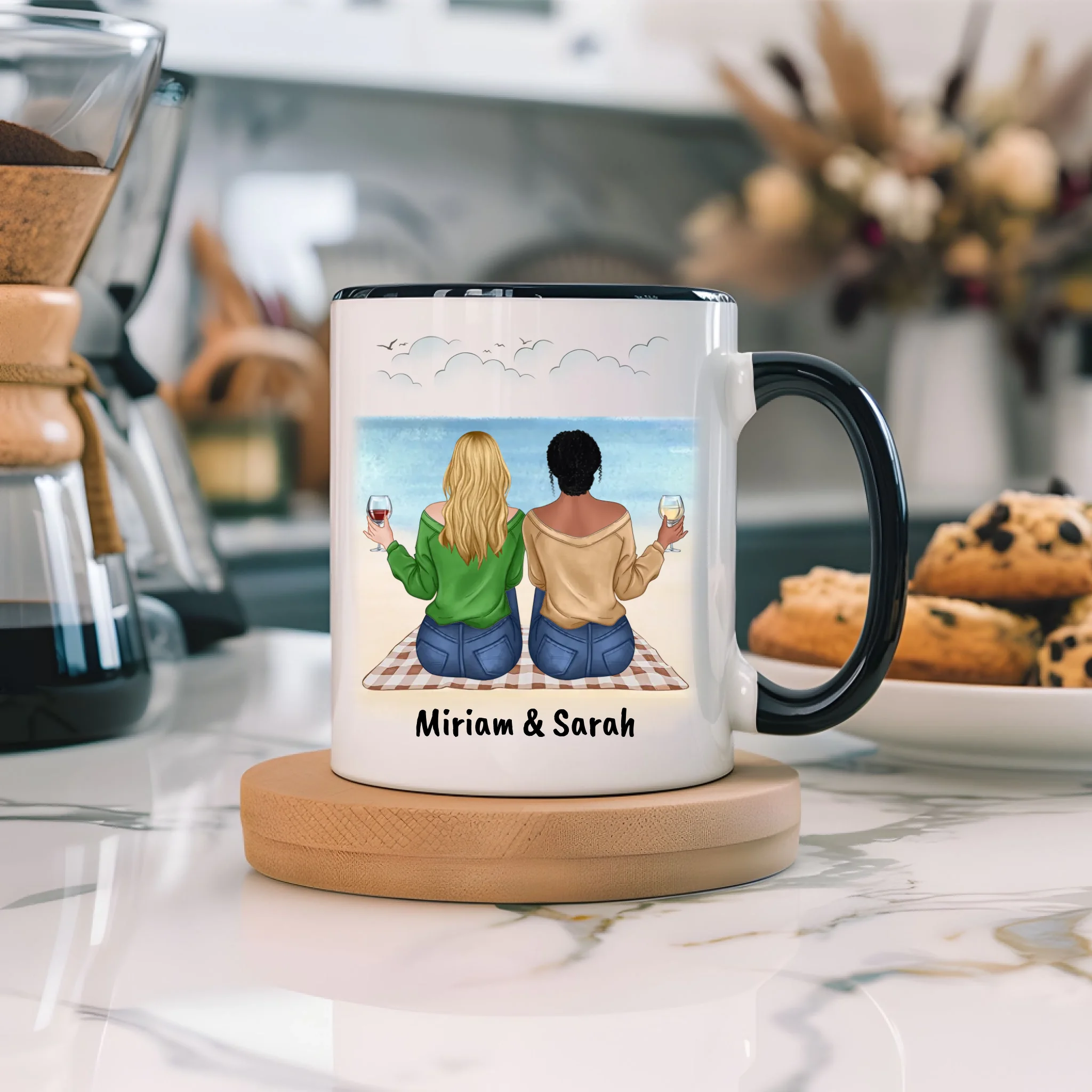 Tasse Beste Freundin Freundschaftstasse personalisiertes Geschenk Best Friends BFF Schwester mit Namen Weihnachten Geburtstag