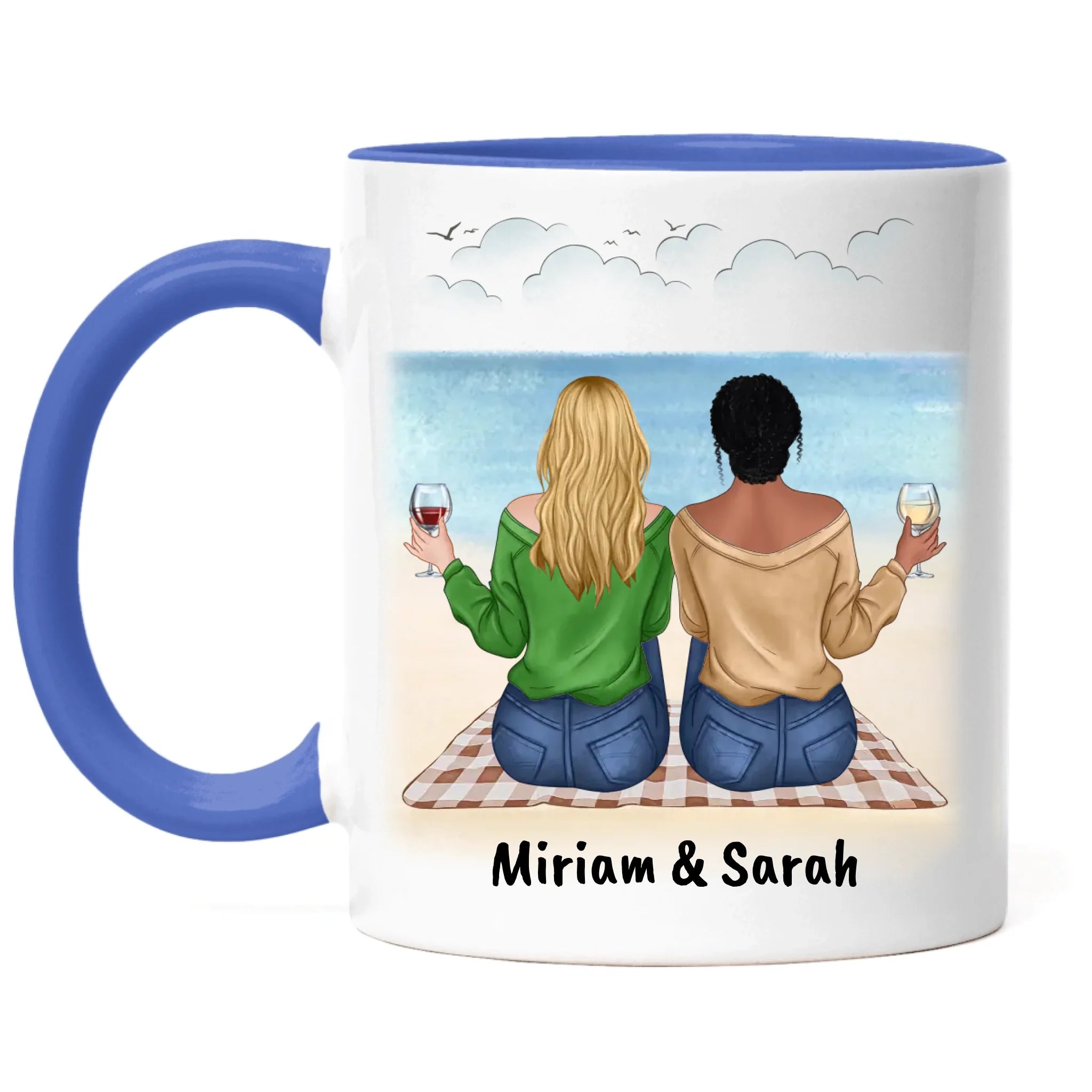 Tasse Beste Freundin Freundschaftstasse personalisiertes Geschenk Best Friends BFF Schwester mit Namen Weihnachten Geburtstag