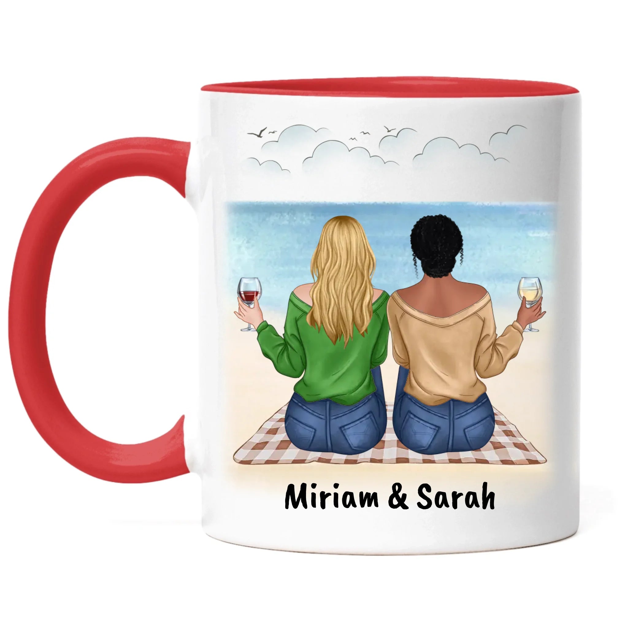 Tasse Beste Freundin Freundschaftstasse personalisiertes Geschenk Best Friends BFF Schwester mit Namen Weihnachten Geburtstag