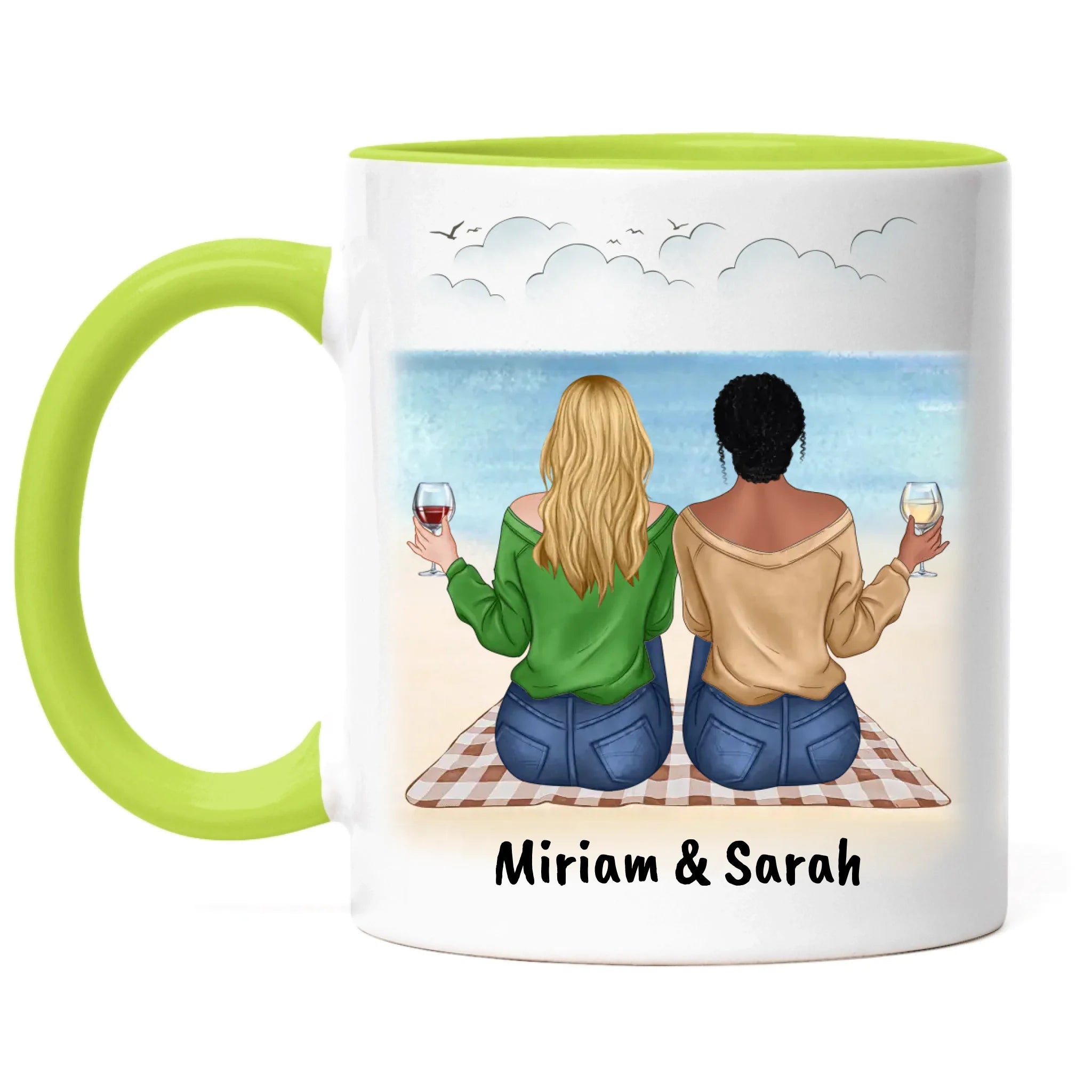 Tasse Beste Freundin Freundschaftstasse personalisiertes Geschenk Best Friends BFF Schwester mit Namen Weihnachten Geburtstag
