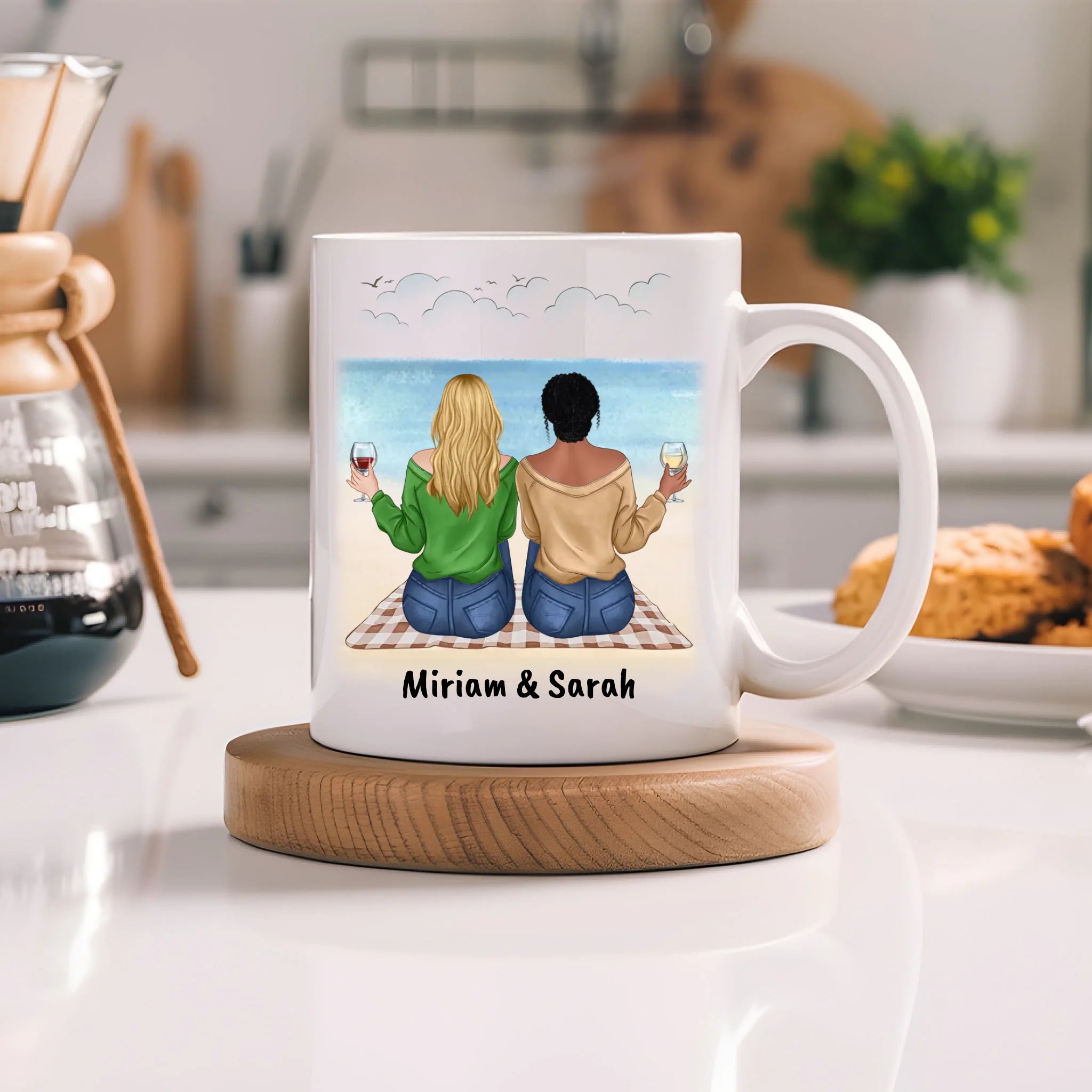 Tasse Beste Freundin Freundschaftstasse personalisiertes Geschenk Best Friends BFF Schwester mit Namen Weihnachten Geburtstag