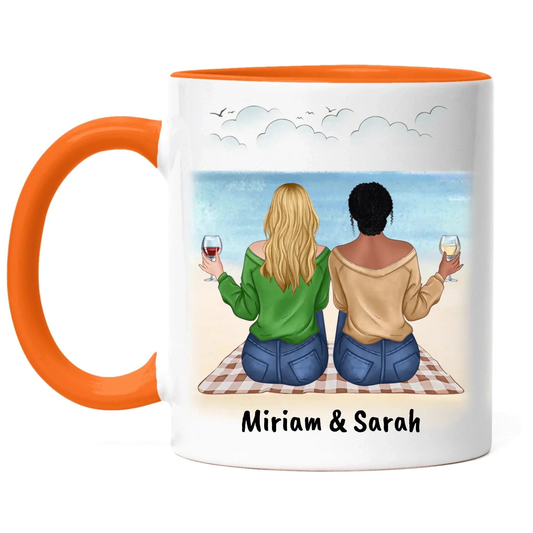 Tasse Beste Freundin Freundschaftstasse personalisiertes Geschenk Best Friends BFF Schwester mit Namen Weihnachten Geburtstag