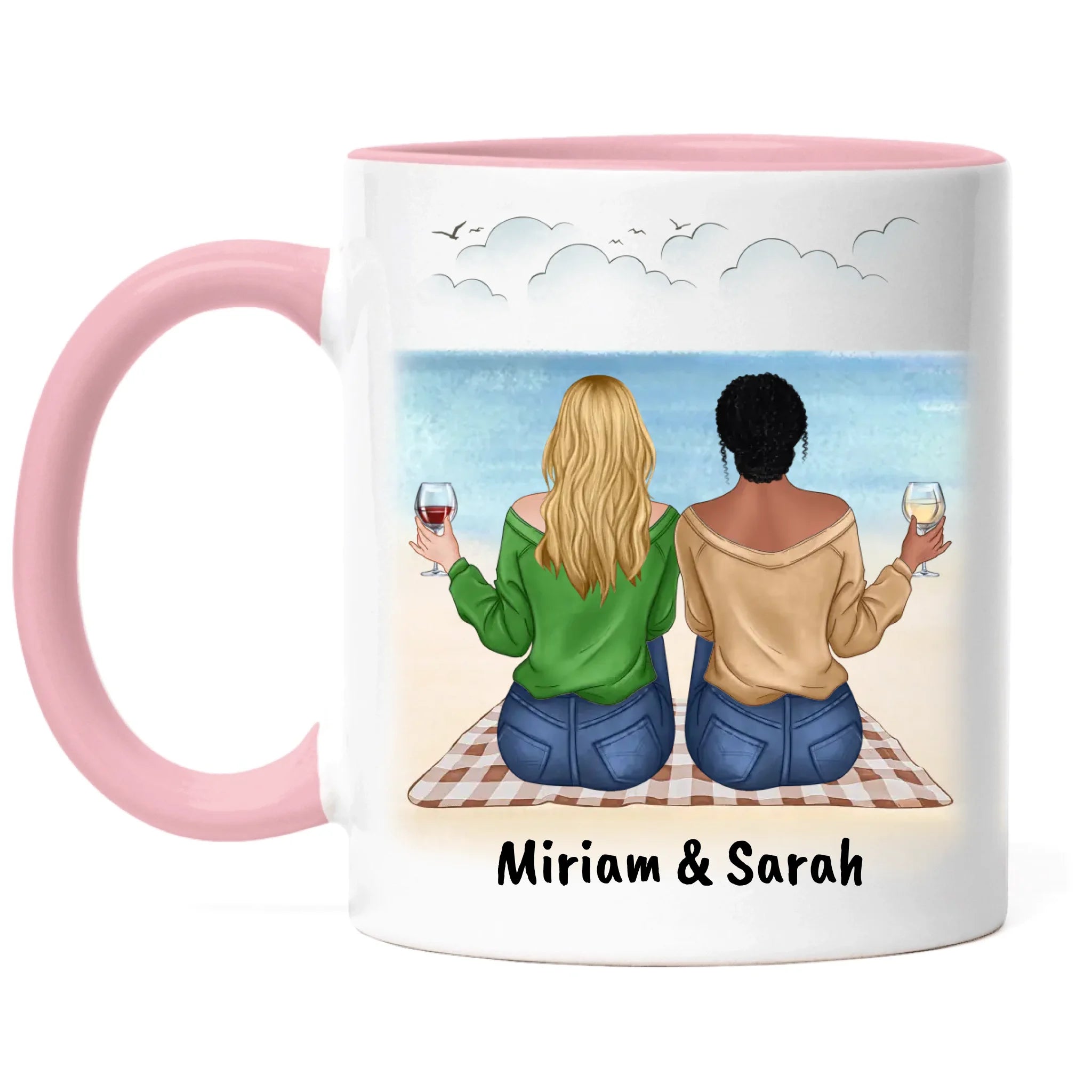 Tasse Beste Freundin Freundschaftstasse personalisiertes Geschenk Best Friends BFF Schwester mit Namen Weihnachten Geburtstag