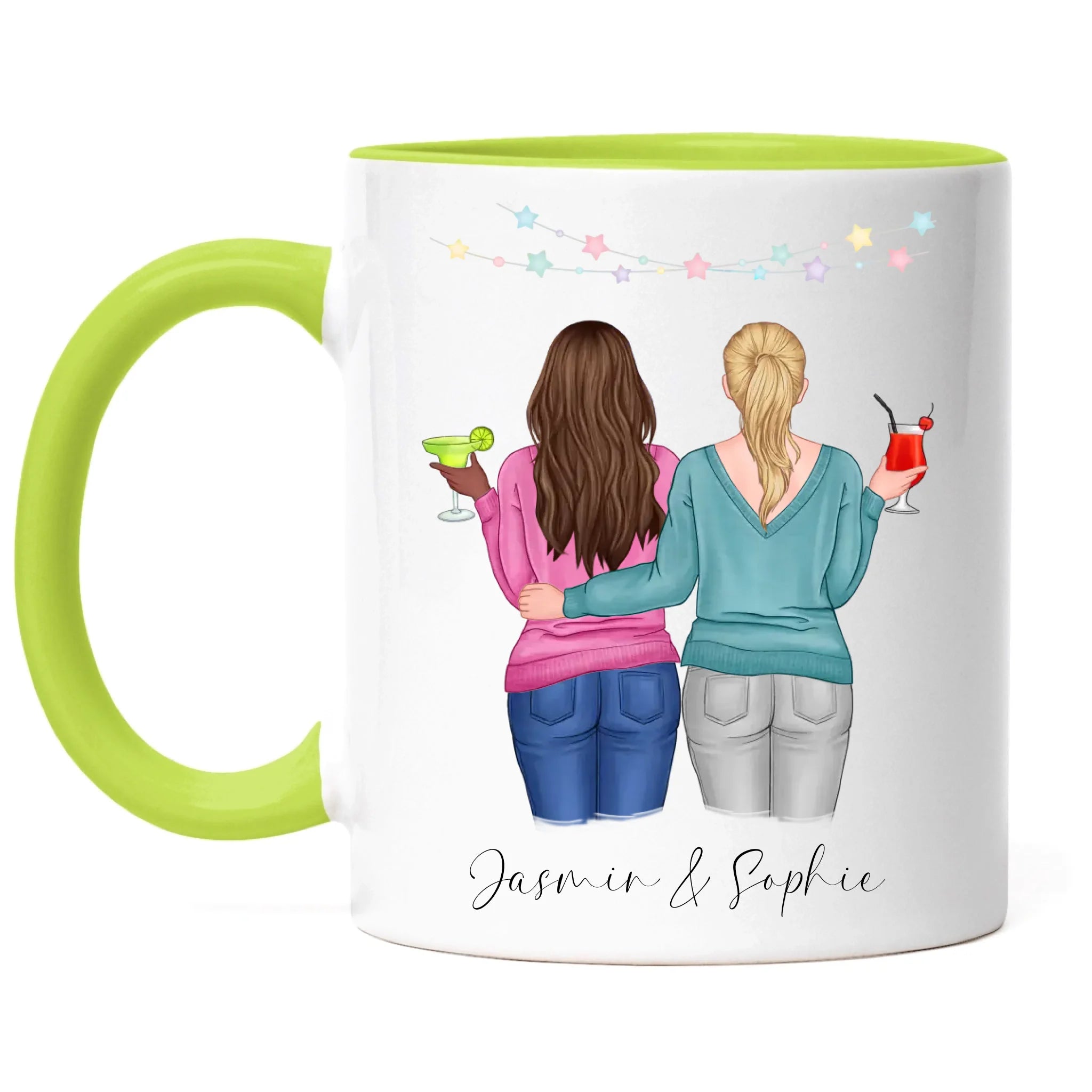 Tasse für Beste Freundin BFF Schwester Mutter Tochter Personalisierte Freundinnen Tasse Geschenk zum Geburtstag Weihnachten Abschied Arbeitskollegin
