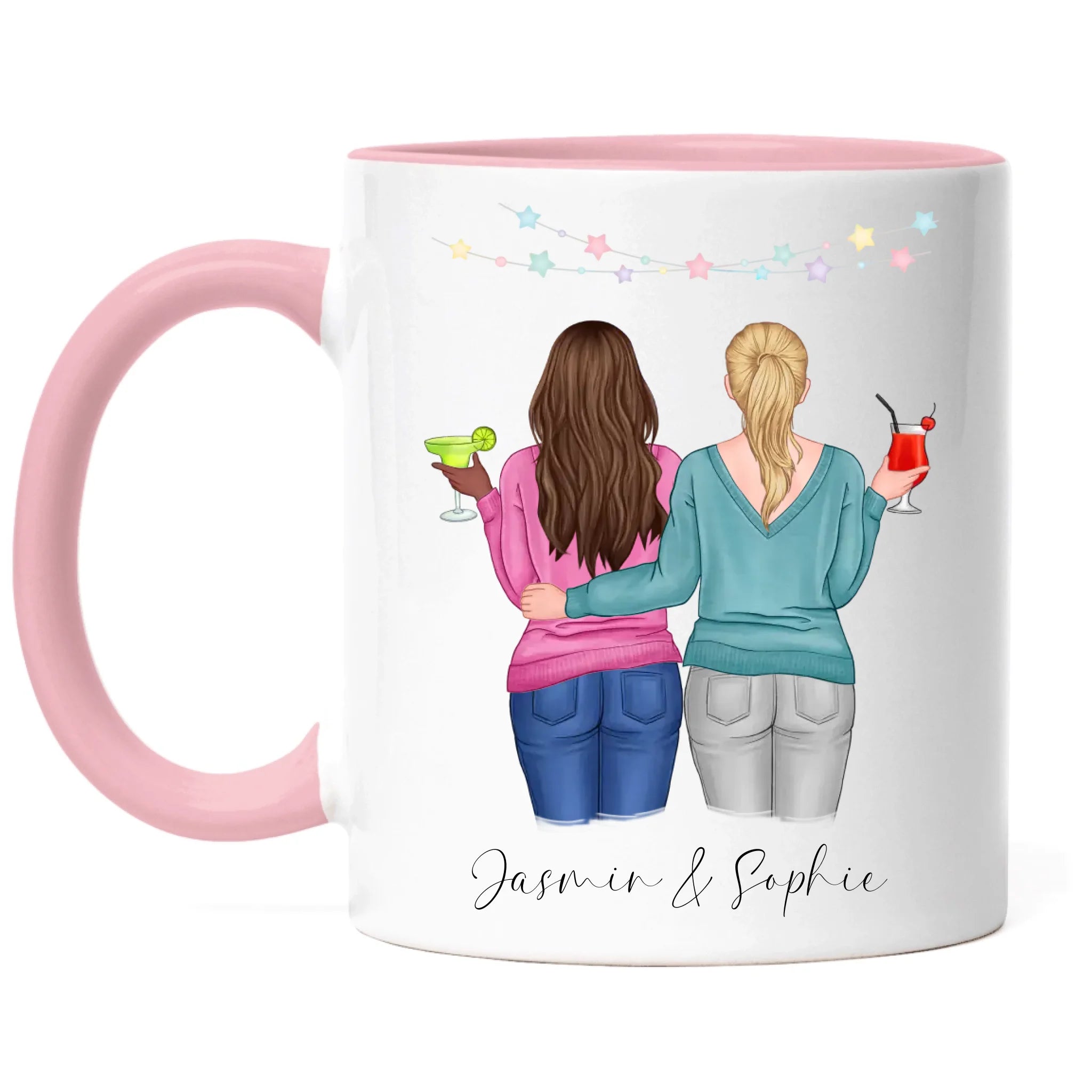 Tasse für Beste Freundin BFF Schwester Mutter Tochter Personalisierte Freundinnen Tasse Geschenk zum Geburtstag Weihnachten Abschied Arbeitskollegin