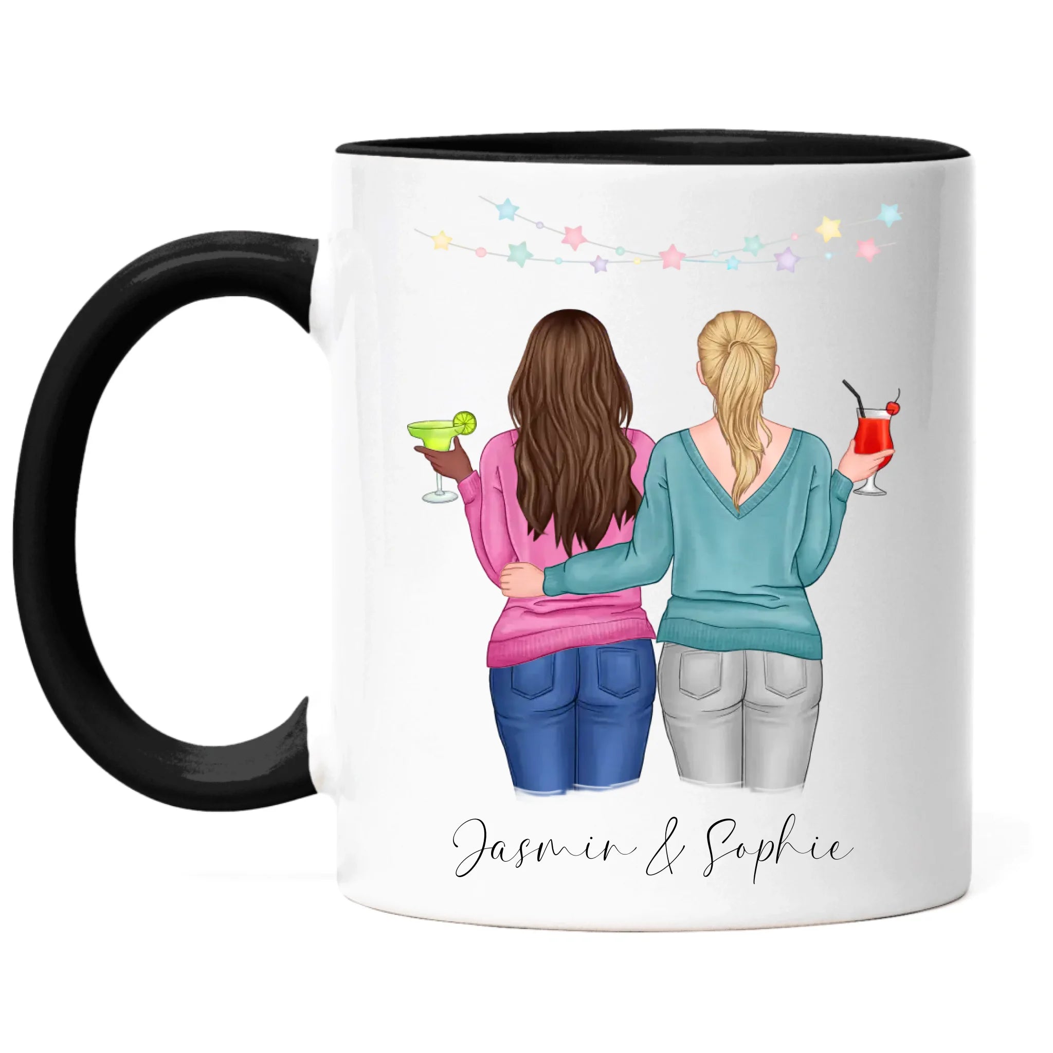 Tasse für Beste Freundin BFF Schwester Mutter Tochter Personalisierte Freundinnen Tasse Geschenk zum Geburtstag Weihnachten Abschied Arbeitskollegin