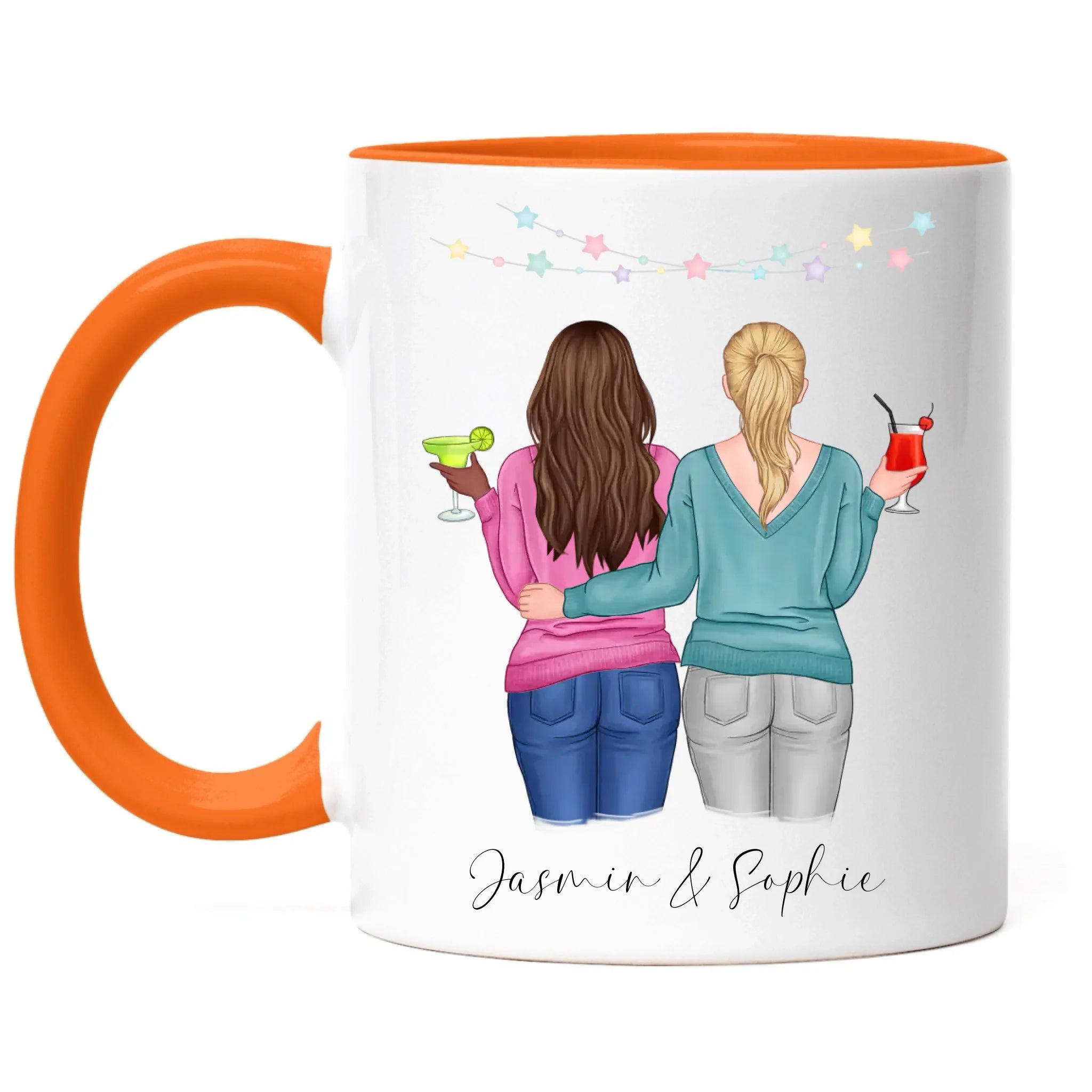 Tasse für Beste Freundin BFF Schwester Mutter Tochter Personalisierte Freundinnen Tasse Geschenk zum Geburtstag Weihnachten Abschied Arbeitskollegin
